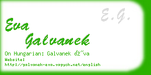 eva galvanek business card